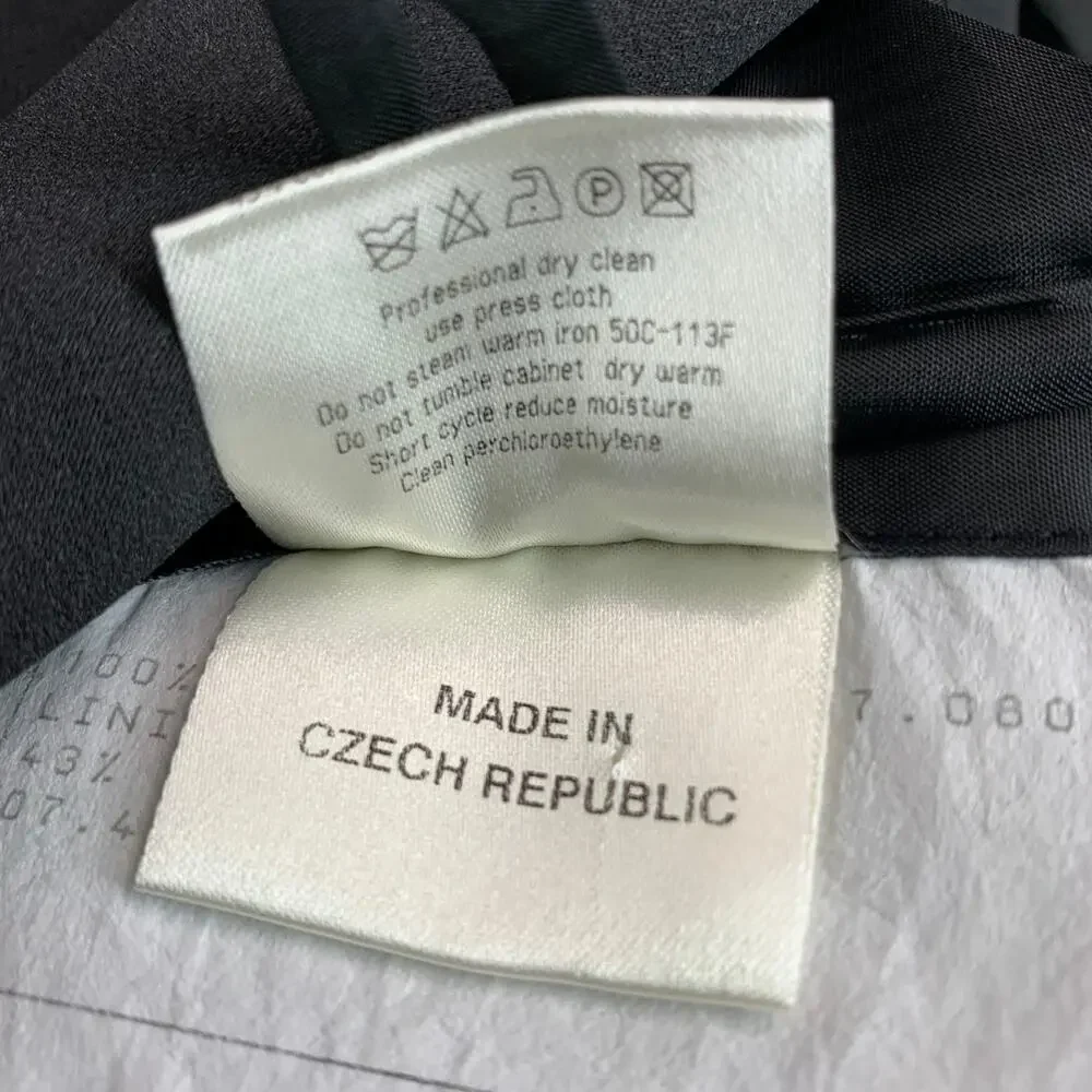 CALVIN KLEIN COLLECTION Size 44 Black Wool Notch Lapel Sport Coat